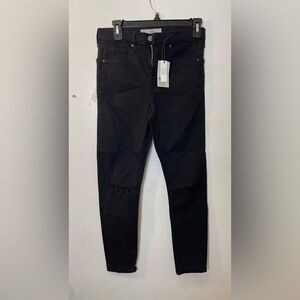 Nordstrom, top shop high waisted ankle grazer Moto jeans, size 28